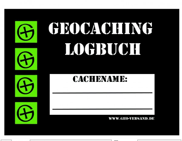 Geocaching Geocache Logbuch NEU Dose Fotodose 30mm x 50mm hoch Micro 